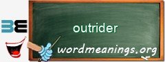 WordMeaning blackboard for outrider